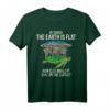 Flat Earth Society T-Shirt mit Turtle und Elefanten – Lustiges Geschenk für Wissenschaftler, Space-Fans, Lehrer und Gläubige an die flache Erde