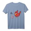 ÄÄH Miau?! Lustiges Vogel und Wurm Fun Witz Spruch T-Shirt – Humorvolles Cartoon Style Shirt für Frauen, Männer und Kinder