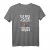 Lustiges Yorkshire Terrier Hund T-Shirt für Frauen – Mit Spruch 'Leg dich niemals mit einer Frau an die einen Yorkshire Terrier hält' für Hundeliebhaberinnen und Gassi-Gängerinnen
