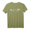 Katze und Hund mit EKG Frequenz und Herz - T-Shirt für Tierarzthelferinnen, Tiermedizinische Fachangestellte & Azubis – Kreatives Geschenk für die Tierarztpraxis