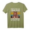 That's What I Do I Drink Coffee I Hate People Vintage Bär T-Shirt – Lustiges Geschenk für Kaffeeliebhaber, Tierfans & HapFrog