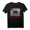 Kalifornien Republik Flagge Distressed Bär T-Shirt - Vintage Retro Design, Souvenir für Kalifornien-Liebhaber und Urlaubserinnerungen