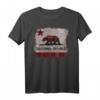 Kalifornien Republik Flagge Distressed Bär T-Shirt - Vintage Retro Design, Souvenir für Kalifornien-Liebhaber und Urlaubserinnerungen