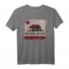 Kalifornien Republik Flagge Distressed Bär T-Shirt - Vintage Retro Design, Souvenir für Kalifornien-Liebhaber und Urlaubserinnerungen