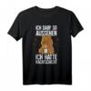 Ich Darf So Aussehen Nachtschicht Bär Kaffee T-Shirt - Humorvolles Geschenk für Nachtschichtarbeiter und Kaffeeliebhaber