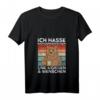 Damen Ich Hasse Morgenmenschen T-Shirt mit V-Ausschnitt – Lustiges Kaffee-Motiv für Morgenmuffel Frauen