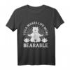 Yoga Bearable Bär Meditation Pilates Reiki Sport Fitness T-Shirt – Lustiges Geschenk für Yogis, Spirituelle & Meditationsliebhaber zu Weihnachten & Geburtstag