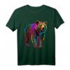 Bunter Grizzly Bär T-Shirt – Natur- und Bärenliebhaber Geschenk mit stilisiertem Grafikdesign