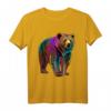 Bunter Grizzly Bär T-Shirt – Natur- und Bärenliebhaber Geschenk mit stilisiertem Grafikdesign