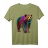 Bunter Grizzly Bär T-Shirt – Natur- und Bärenliebhaber Geschenk mit stilisiertem Grafikdesign