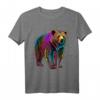 Bunter Grizzly Bär T-Shirt – Natur- und Bärenliebhaber Geschenk mit stilisiertem Grafikdesign