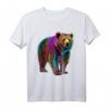 Bunter Grizzly Bär T-Shirt – Natur- und Bärenliebhaber Geschenk mit stilisiertem Grafikdesign