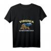 Damen Shenandoah US National Park Virginia Bär T-Shirt mit V-Ausschnitt – Perfektes Geschenk für Naturliebhaber, Wanderer und Touristen