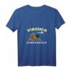 Damen Shenandoah US National Park Virginia Bär T-Shirt mit V-Ausschnitt – Perfektes Geschenk für Naturliebhaber, Wanderer und Touristen
