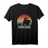 Papa Bär - Zwillingspapa Ankündigung T-Shirt für Vater von Zwillingen mit klassischem Schnitt