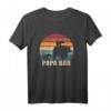 Papa Bär - Zwillingspapa Ankündigung T-Shirt für Vater von Zwillingen mit klassischem Schnitt