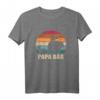 Papa Bär - Zwillingspapa Ankündigung T-Shirt für Vater von Zwillingen mit klassischem Schnitt