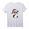 Kinder Panda Bär mit Weihnachtsmütze - Lustiges Weihnachts-T-Shirt für Damen, Herren & Kinder als Geschenk oder Kostüm