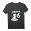 Kinder T-Shirt zum 6. Geburtstag mit Eisbär - Ich Bin Schon 6 Jahre Bär Geschenk für Mädchen & Jungen, perfekt für Schule & Kindergarten