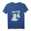 Kinder T-Shirt zum 6. Geburtstag mit Eisbär - Ich Bin Schon 6 Jahre Bär Geschenk für Mädchen & Jungen, perfekt für Schule & Kindergarten