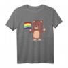 Süßer Teddybär mit Regenbogen Flagge T-Shirt – Für Menschenrechte, Vielfalt und Toleranz