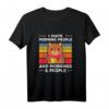 Ich Hasse Morgenmenschen & Morgen - Lustiges Bären Spruch T-Shirt für Faulpelze, Morgenmuffel und Schlafmützen, perfektes Geschenk