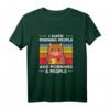 Ich Hasse Morgenmenschen & Morgen - Lustiges Bären Spruch T-Shirt für Faulpelze, Morgenmuffel und Schlafmützen, perfektes Geschenk