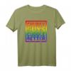 Gay Bär T-Shirt mit Pride Flagge – Chubby Jungs Kuschel besser, Unterstützendes LGBT & Bear Community Shirt für Pride & Weihnachten
