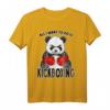 Niedliches Kickboxen Panda T-Shirt - Lustiges Geschenk für Kickboxer, Panda-Liebhaber und Kampfsportfans