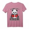 Niedliches Kickboxen Panda T-Shirt - Lustiges Geschenk für Kickboxer, Panda-Liebhaber und Kampfsportfans