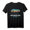 Anchorage Alaska Vintage Retro Bär Grizzly Natur Souvenir T-Shirt – Cooles Geschenk für Tier- und Naturfans
