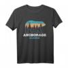 Anchorage Alaska Vintage Retro Bär Grizzly Natur Souvenir T-Shirt – Cooles Geschenk für Tier- und Naturfans