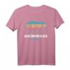Anchorage Alaska Vintage Retro Bär Grizzly Natur Souvenir T-Shirt – Cooles Geschenk für Tier- und Naturfans