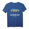 Anchorage Alaska Vintage Retro Bär Grizzly Natur Souvenir T-Shirt – Cooles Geschenk für Tier- und Naturfans