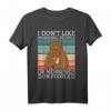 Spruch: I don't like Morning People Bär Kaffee T-Shirt – Lustiges Kaffee Design für Morgenmuffel, Büro & Homewear für Herren & Damen