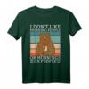 Spruch: I don't like Morning People Bär Kaffee T-Shirt – Lustiges Kaffee Design für Morgenmuffel, Büro & Homewear für Herren & Damen