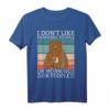 Spruch: I don't like Morning People Bär Kaffee T-Shirt – Lustiges Kaffee Design für Morgenmuffel, Büro & Homewear für Herren & Damen