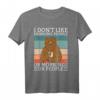 Spruch: I don't like Morning People Bär Kaffee T-Shirt – Lustiges Kaffee Design für Morgenmuffel, Büro & Homewear für Herren & Damen