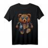 Lustiger Hip-Hop-Teddybär mit Sonnenbrille und Jacke T-Shirt – Stylische Geschenkidee für Väter, Mütter und Tierliebhaber