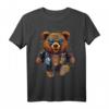 Lustiger Hip-Hop-Teddybär mit Sonnenbrille und Jacke T-Shirt – Stylische Geschenkidee für Väter, Mütter und Tierliebhaber