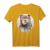 Artistic Watercolor Grizzly Bär Blumenkrone Boho Ästhetisch T-Shirt - Perfekt für Tierliebhaber, Mädchen & Frühlingsfans