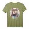 Artistic Watercolor Grizzly Bär Blumenkrone Boho Ästhetisch T-Shirt - Perfekt für Tierliebhaber, Mädchen & Frühlingsfans