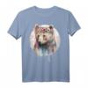 Artistic Watercolor Grizzly Bär Blumenkrone Boho Ästhetisch T-Shirt - Perfekt für Tierliebhaber, Mädchen & Frühlingsfans