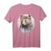 Artistic Watercolor Grizzly Bär Blumenkrone Boho Ästhetisch T-Shirt - Perfekt für Tierliebhaber, Mädchen & Frühlingsfans
