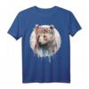 Artistic Watercolor Grizzly Bär Blumenkrone Boho Ästhetisch T-Shirt - Perfekt für Tierliebhaber, Mädchen & Frühlingsfans