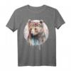 Artistic Watercolor Grizzly Bär Blumenkrone Boho Ästhetisch T-Shirt - Perfekt für Tierliebhaber, Mädchen & Frühlingsfans