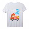 Kinder Geburtstag Feuerwehr Junge - Bär T-Shirt zum 2. Geburtstag, ideales Geschenk für kleine Feuerwehr-Fans und Geburtstagsparty