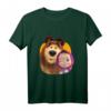 Masha and the Bear Duo together orange T-Shirt - Offizielles Kinder T-Shirt mit Masha und Bär Motiv