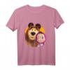 Masha and the Bear Duo together orange T-Shirt - Offizielles Kinder T-Shirt mit Masha und Bär Motiv