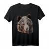 Grizzlybär Tiermotiv Kunst Aufdruck T-Shirt – Geschenkidee für Kinder, Damen & Herren zum Geburtstag und Weihnachten